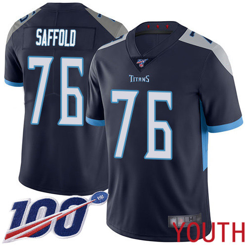Tennessee Titans Limited Navy Blue Youth Rodger Saffold Home Jersey NFL Football #76 100th Season Vapor Untouchable->youth nfl jersey->Youth Jersey